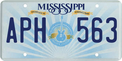 MS license plate APH563