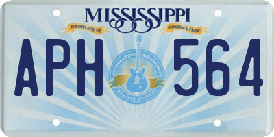 MS license plate APH564