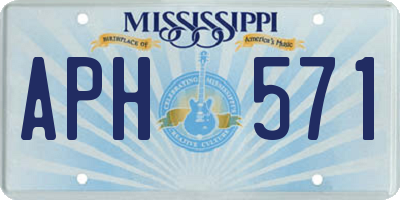 MS license plate APH571