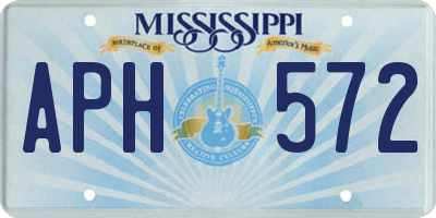 MS license plate APH572