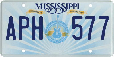MS license plate APH577