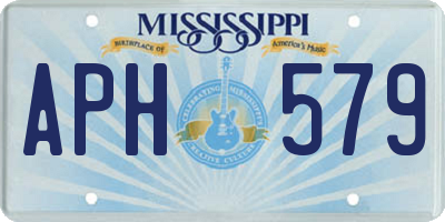 MS license plate APH579