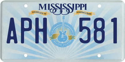 MS license plate APH581