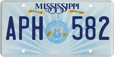 MS license plate APH582