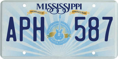 MS license plate APH587