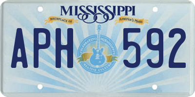 MS license plate APH592