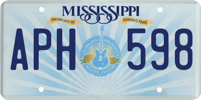 MS license plate APH598