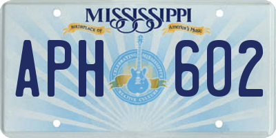 MS license plate APH602