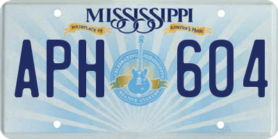 MS license plate APH604