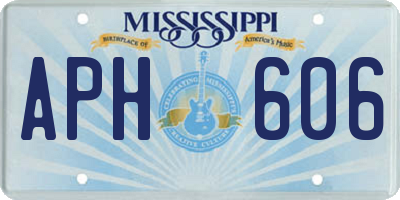 MS license plate APH606