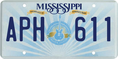 MS license plate APH611