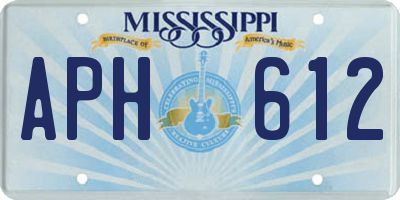 MS license plate APH612