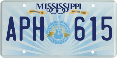 MS license plate APH615