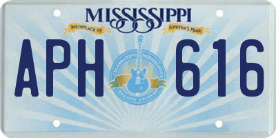 MS license plate APH616