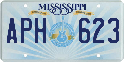MS license plate APH623