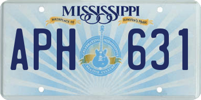MS license plate APH631