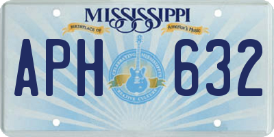 MS license plate APH632