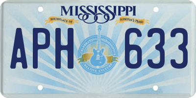 MS license plate APH633
