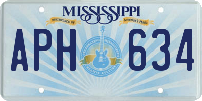 MS license plate APH634