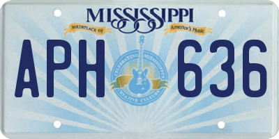 MS license plate APH636