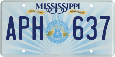 MS license plate APH637