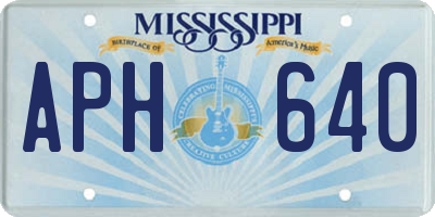 MS license plate APH640