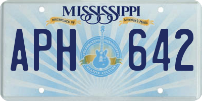 MS license plate APH642