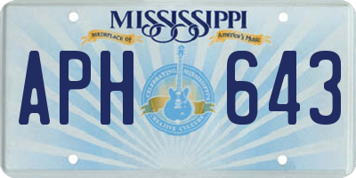 MS license plate APH643