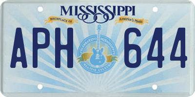 MS license plate APH644