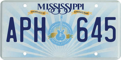 MS license plate APH645