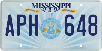 MS license plate APH648