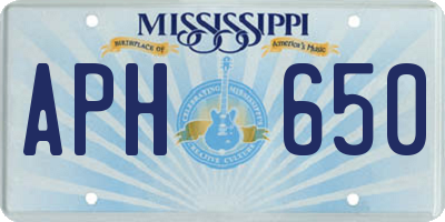 MS license plate APH650