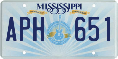 MS license plate APH651