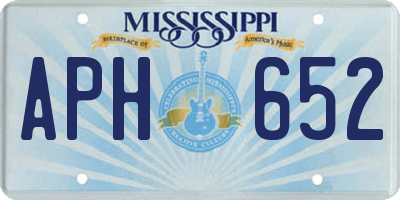 MS license plate APH652