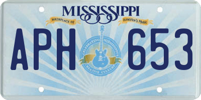 MS license plate APH653