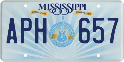 MS license plate APH657