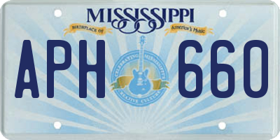 MS license plate APH660