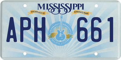 MS license plate APH661