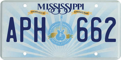 MS license plate APH662