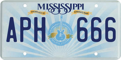 MS license plate APH666