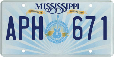 MS license plate APH671