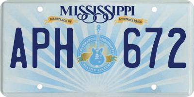 MS license plate APH672