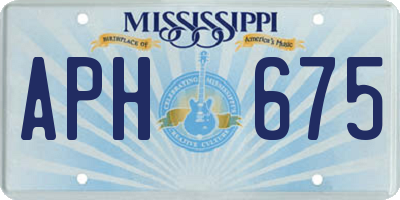 MS license plate APH675