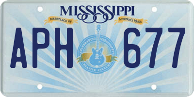MS license plate APH677