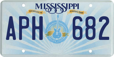 MS license plate APH682