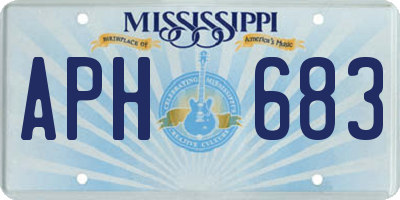 MS license plate APH683