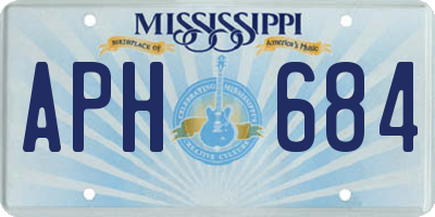 MS license plate APH684