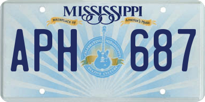MS license plate APH687
