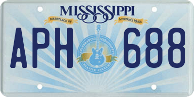 MS license plate APH688