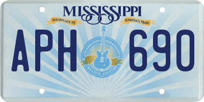 MS license plate APH690